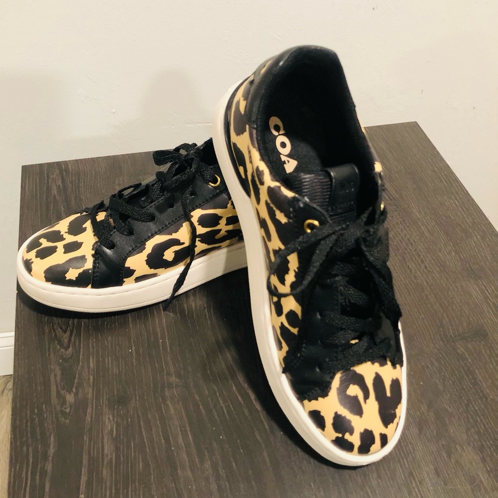 Coach  Leopard Print Sneakers